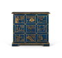 GINER Y COLOMER Commode à 9 tiroirs Bleu et doré
